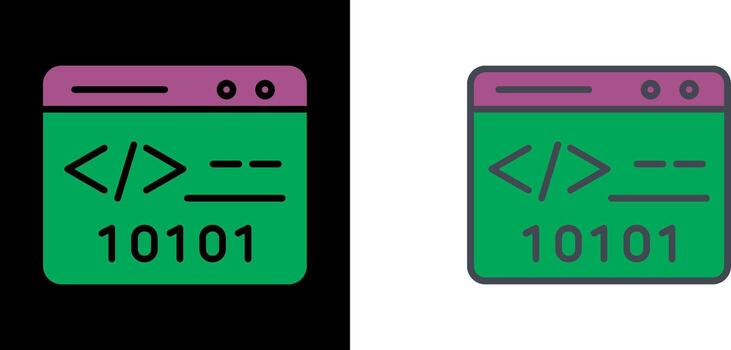 Binary Website Icon vector