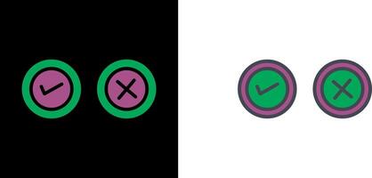 Yes No Option Icon vector