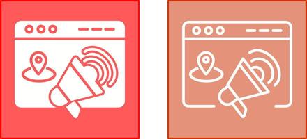 Location Web Advertising Icon vector