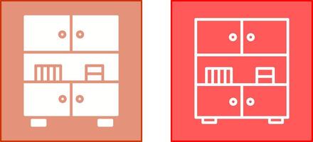 Table with Shelves Icon vector