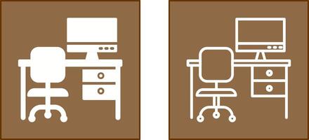 trabajo espacio icono vector