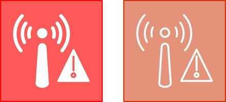 icono de radiación no ionizante vector