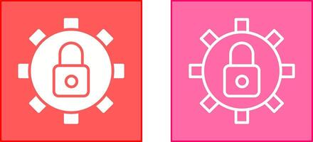 icono de configuración de seguridad vector