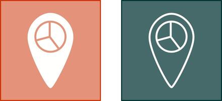 Location Statistics Icon vector