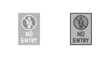 No Entry Sign Icon vector