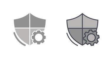 Shield Settings Icon vector