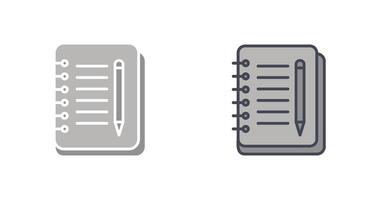 Notebook And Pen Icon vector