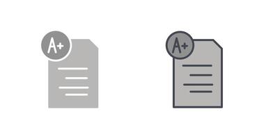 Graded Paper Icon vector