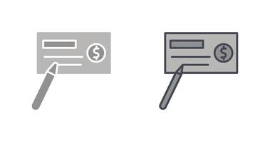 icono de cheque de escritura vector