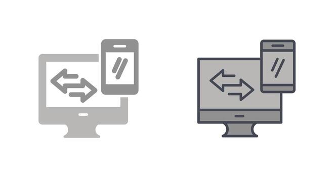 icono de sincronización de datos vector