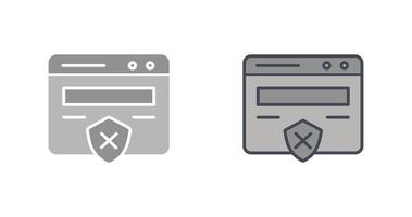 Unprotected Website Icon vector