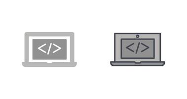 Coding Computer Icon vector