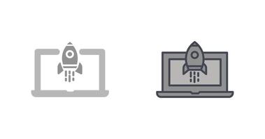 Laptop Startup Icon vector