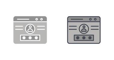 Web login Icon vector