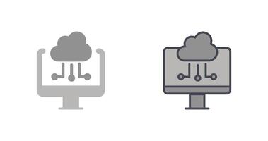 icono de computación en la nube vector