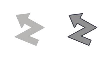 ZigZag Arrow Icon vector