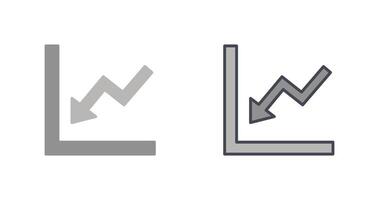 Graph Down Icon vector