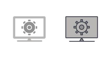 icono de configuración de la computadora vector