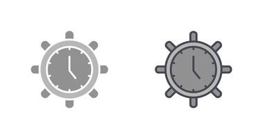 icono de configuración de tiempo vector