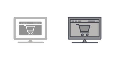 icono de configuración de comercio electrónico vector