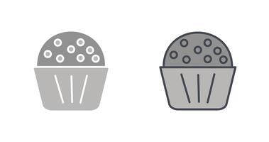 icono de muffin de chocolate vector