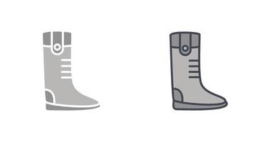 icono de botas largas vector