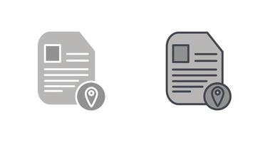 Document Location Icon vector