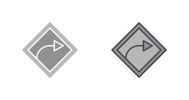 Right Turn Icon vector