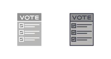 votación papel icono vector