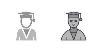 masculino graduado icono vector