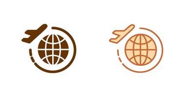 Round Travel Flights Icon vector