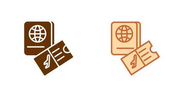 Ticket And Passport Icon vector