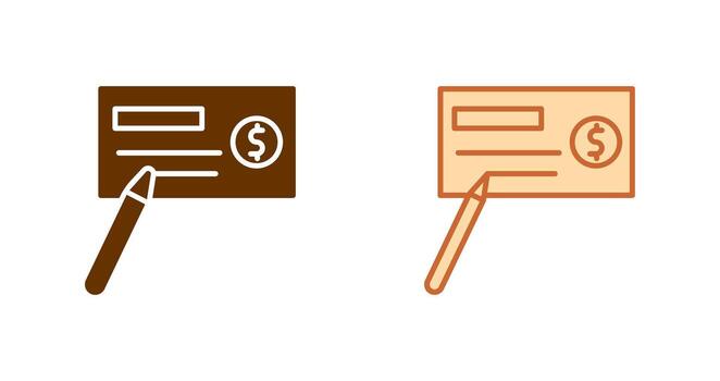Write Cheque Icon vector