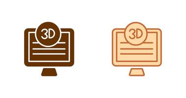 3D Quality Screen Icon vector