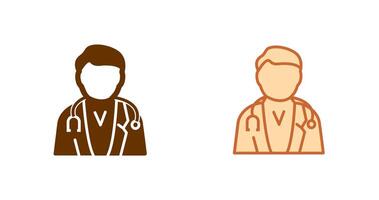 icono de doctor masculino vector