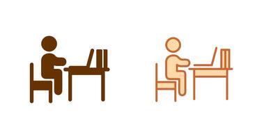 Studying Desk Icon vector