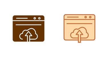 Upload Web Icon vector
