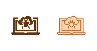 Bug Cloud Icon vector