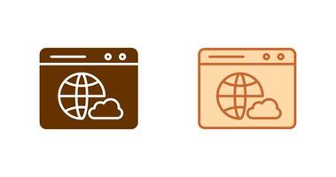 Web Cloud Icon vector