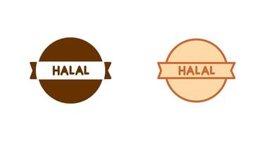 icono de etiqueta halal vector