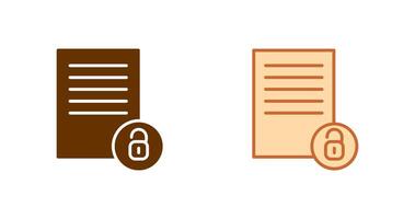 Unlock Documents Icon vector