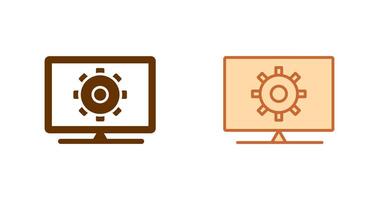 icono de configuración de la computadora vector