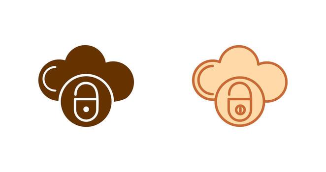 icono de nube segura vector