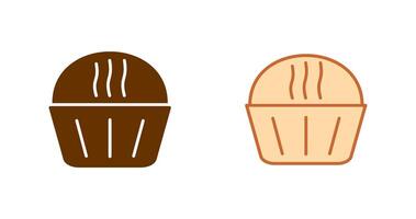 icono de muffin de crema vector