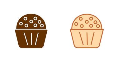 icono de muffin de chocolate vector