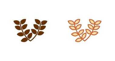 icono de corona de hojas vector