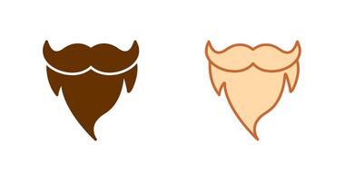 barba y Bigote ii icono vector