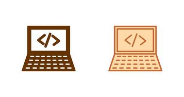 Writing Laptop Icon vector