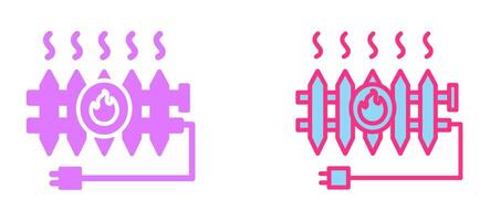 calor radiador icono vector