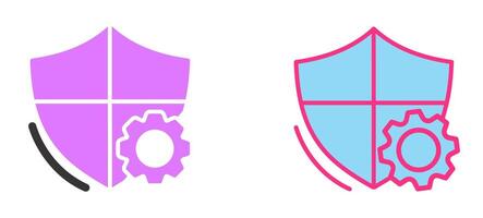 Shield Settings Icon vector